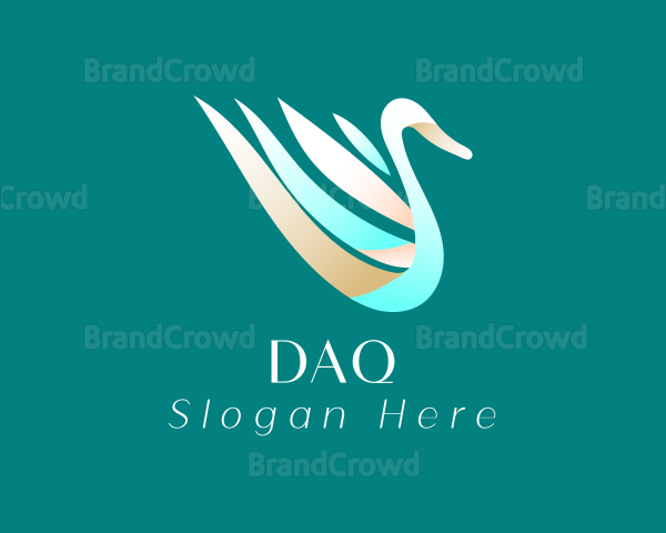 Elegant Gradient Swan Logo