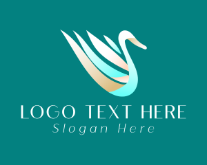 Elegant Gradient Swan Logo