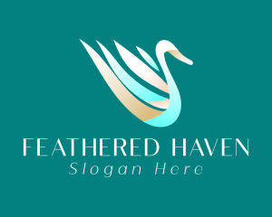 Elegant Gradient Swan logo design