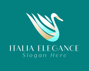 Elegant Gradient Swan logo design