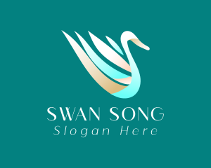 Elegant Gradient Swan logo design