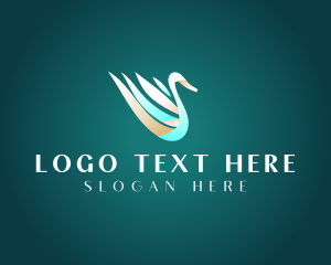 Elegant Gradient Swan Logo