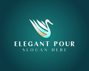 Elegant Gradient Swan logo design