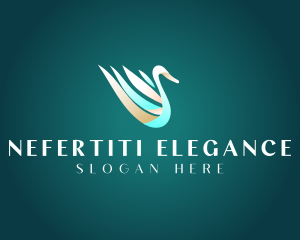 Elegant Gradient Swan logo design