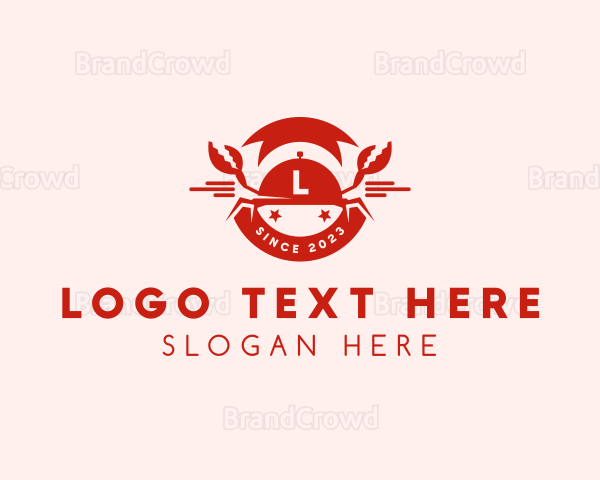 Crab Seafood Restaurant Diner Logo