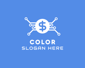 Coin - Dollar Currency Technology logo design
