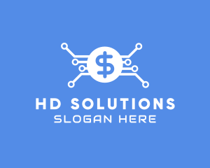 Dollar Currency Technology logo design