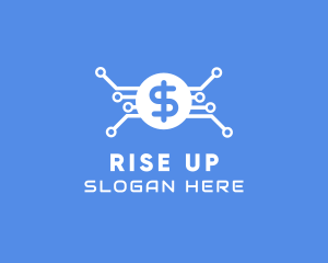 Dollar Currency Technology logo design