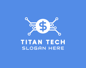 Dollar Currency Technology logo design