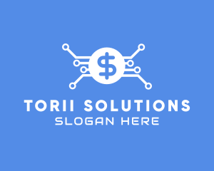 Dollar Currency Technology logo design