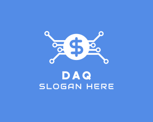 Bank - Dollar Currency Technology logo design
