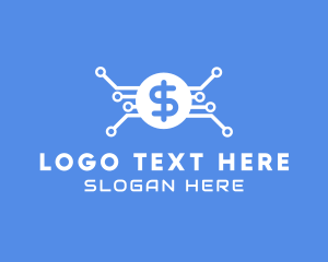 Wealth - Dollar Currency Technology logo design
