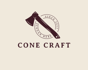 Carpentry Lumberjack Axe logo design