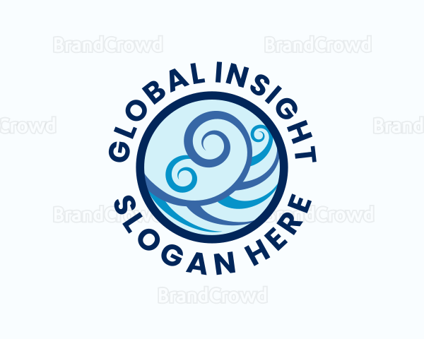 Water Ocean Waves Logo
