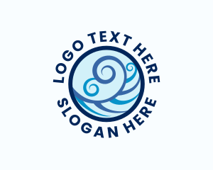 Aquatic - Water Ocean Waves logo design