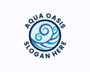 Pool - Water Ocean Waves logo design