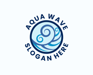 Water Ocean Waves logo design