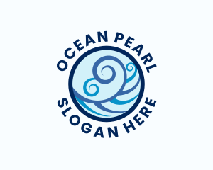 Water Ocean Waves logo design