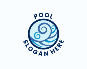 Water Ocean Waves logo design
