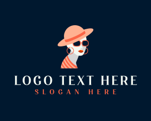 Jewelry - Woman Hat Sunglasses logo design