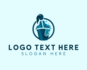 Hygiene - Cleaning Mop Bucket logo design