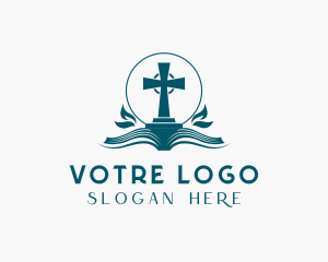Catholic - Holy Cross Bible logo design