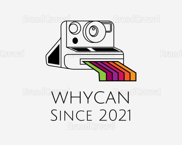 Retro Instant Camera Photograph Logo