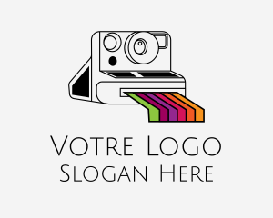 Retro Instant Camera Photograph Logo