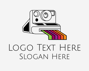 Retro Instant Camera Photograph Logo