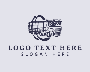 Shipment - Truck Cargo Haulage logo design