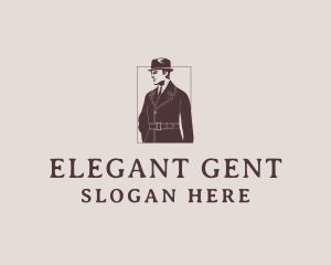 Dapper Gentleman Retro logo design