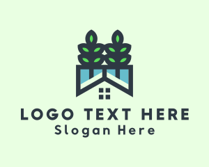 Roofing - Home Garden Plant logo design