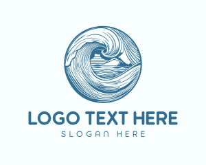Seaside - Ocean Wave Seaside logo design