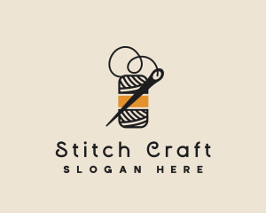 Yarn Thread Needle logo design