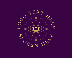 Fortune Telling - Mystic Eye Moon logo design