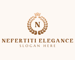 Elegant Royal Crown Wreath logo design