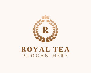 Elegant Royal Crown Wreath logo design