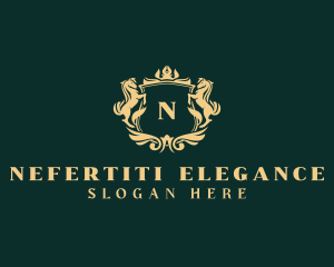 Elegant Horse Crest logo design