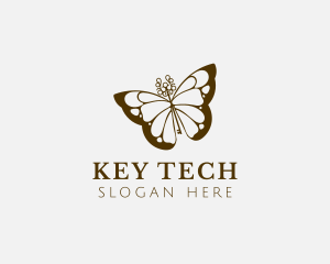 Key - Butterfly Key Wings logo design