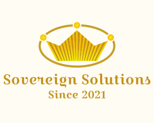 Sovereign - Royal Crown Oval logo design