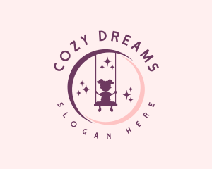 Moon Swing Girl logo design