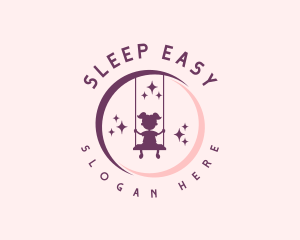 Moon Swing Girl logo design