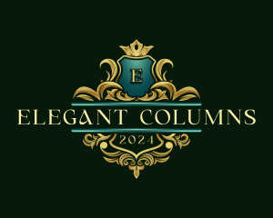 Elegant Crown Crest logo design