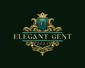 Elegant Crown Crest logo design