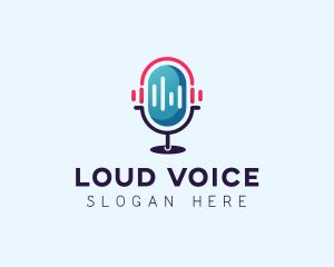 Podcast Audio Microphone logo design