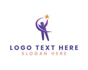 Swoosh - Leadership Career Star logo design