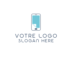 Smartphone - Mobile Phone File logo design