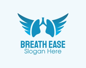 Respiratory - Lung Wings Clinic logo design