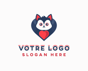 Cute Wolf Animal Shelter Logo