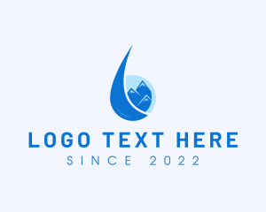 Distilled - Blue Mountain Water logo design